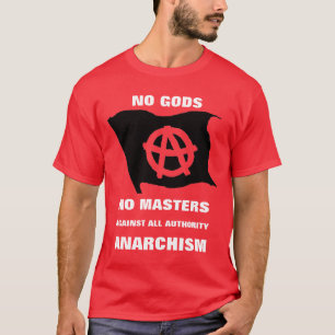 no gods no masters red t-shirt