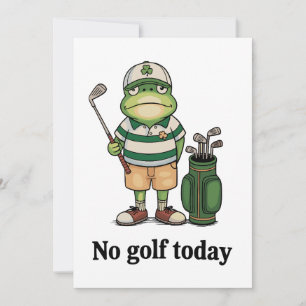 No Golf Today Frog Father’s Day Dad Grandpa Invitation