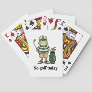 No Golf Today Frog Father’s Day Dad Grandpa Playing Cards