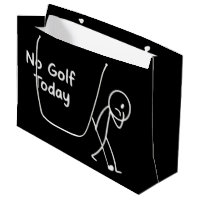 No Golf Today Funny Sad Golfer Figure Humour