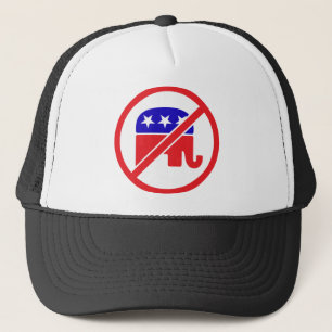 NO GOP - ANTI REPUBLICAN ELEPHANT TRUCKER HAT