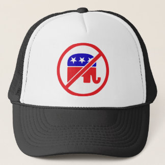 NO GOP - ANTI REPUBLICAN ELEPHANT TRUCKER HAT