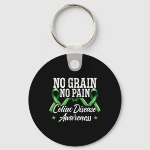 No Grain No Pain Celiac Disease Awareness Month Key Ring