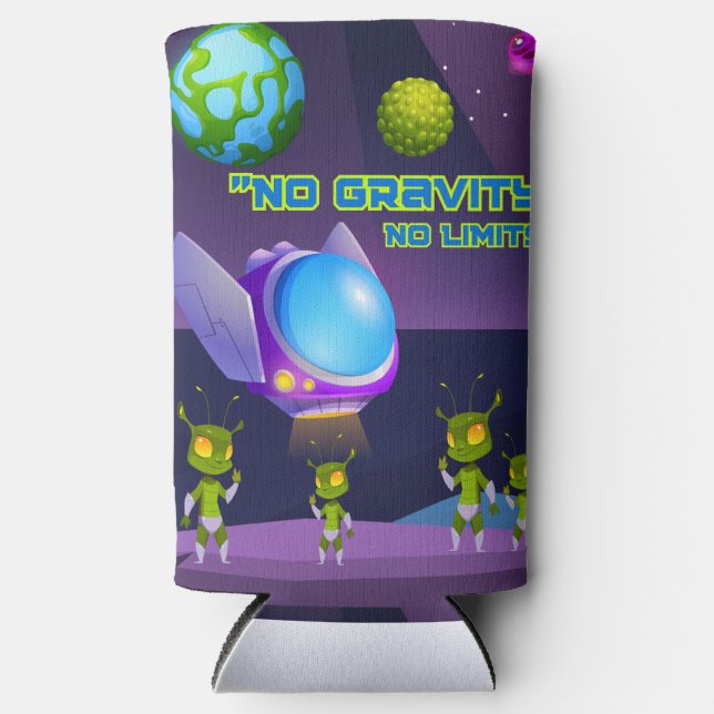 No gravity no limits seltzer can cooler (Front)