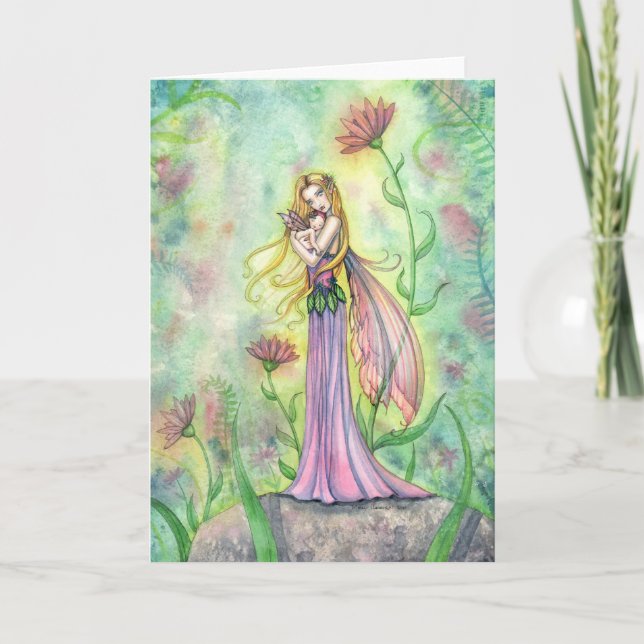 No Greater Gift Mother and Baby Fairy Card (Front)