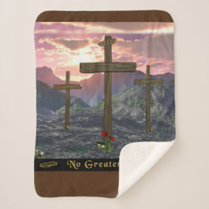 No Greater Love Sherpa Blanket