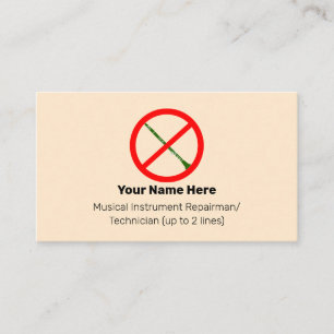 No Green Cls. Instrument Tech Blanched Almond Business Card
