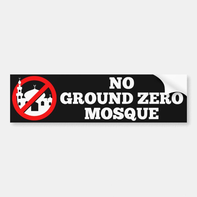 No Ground Zero Mosque Bumper Sticker (Front)