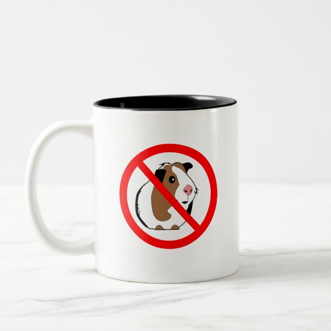 No Guinea Pig  Two-Tone Coffee Mug (Left)