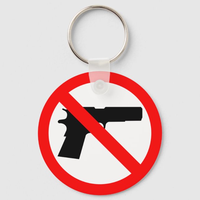 No Guns Anti Gun Key Ring (Front)