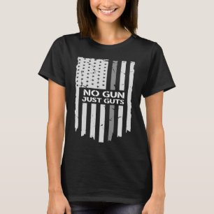 No Guns Just Guts Correctional Officer Flag T-Shirt