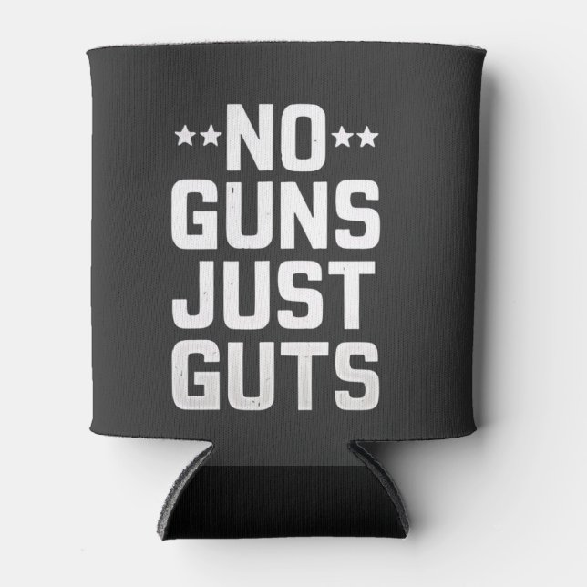 No Guns Just Guts Corrections Officer Can Cooler (Front)