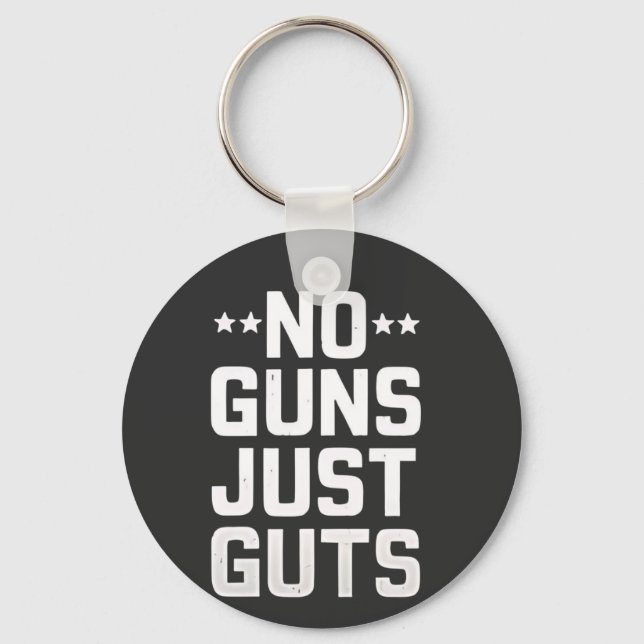 No Guns Just Guts Corrections Officer Key Ring (Front)