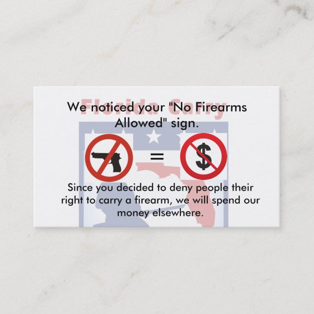 No guns no money! business card (Front)