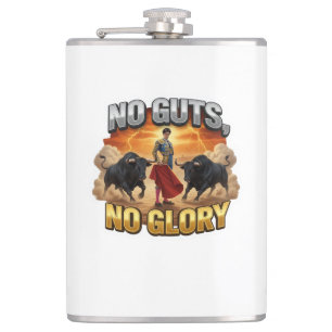 No Guts, No Glory: Motivational & Success Mindset Hip Flask