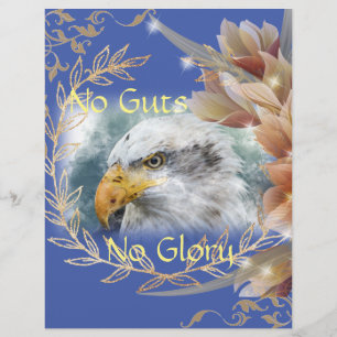 No Guts No Glory Poetry Personalised Paper