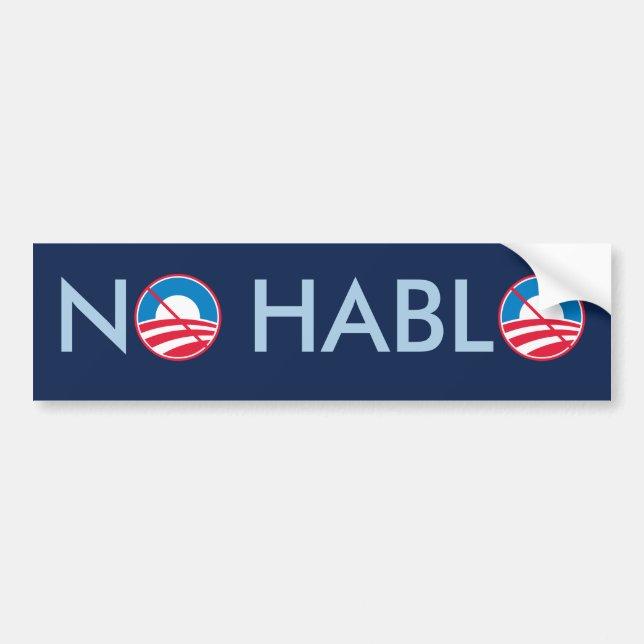No Hablo Bumper Sticker (Front)