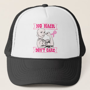 No Hair Don’t Care Her  ©WhiteTigerLLC.Com  #02 Trucker Hat