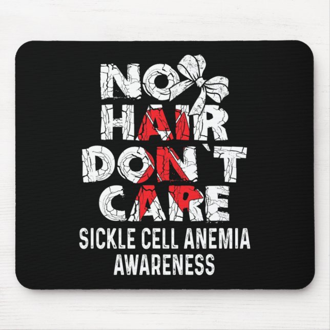 NO Hair- Sickle Cell Anaemia Awareness Supporter R Mouse Mat (Front)