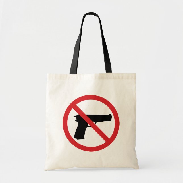 No Handguns Tote Bag (Front)
