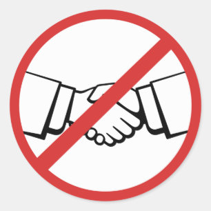 No Handshake Classic Round Sticker