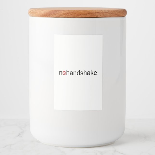 No Handshake Food Label (Front)