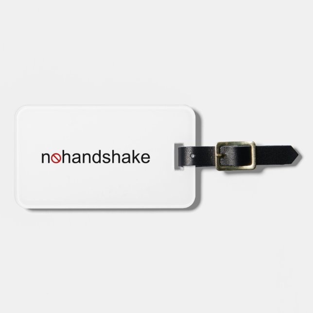 No Handshake Luggage Tag (Front Horizontal)
