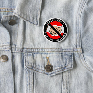 No Handshakes Personal Hygiene Business 6 Cm Round Badge