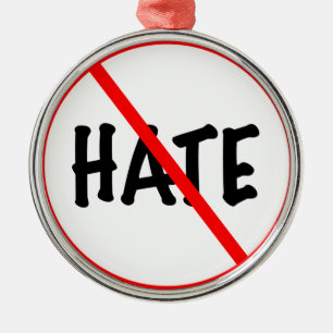 No Hate Metal Tree Decoration