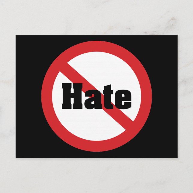 No Hate Postcard (Front)