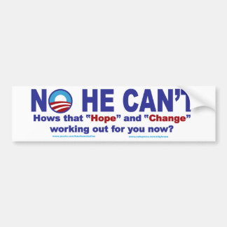 No-HE-CAN't Bumper Sticker