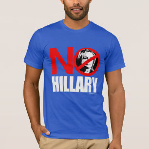 NO HILLARY BOLD - Anti Hillary png white - .png T-Shirt
