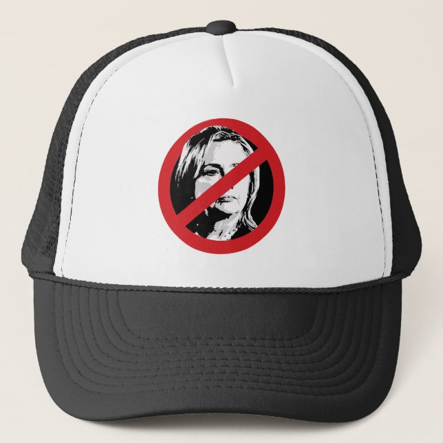 NO HILLARY CROSSED OUT.png Trucker Hat (Front)
