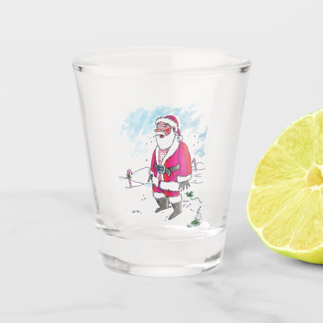 No Ho Ho Ho clear shot glass (Front)