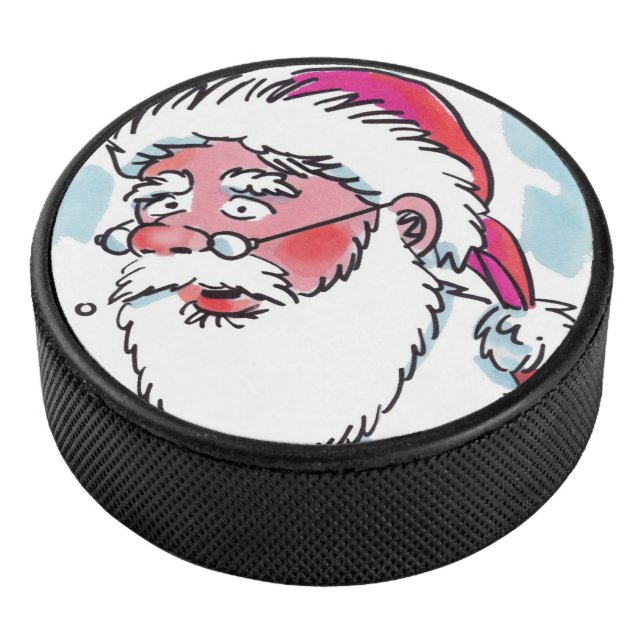 No Ho Ho Ho hockey puck close up (3/4)