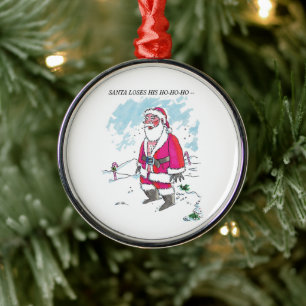 No Ho-Ho-Ho w text round premium ornament