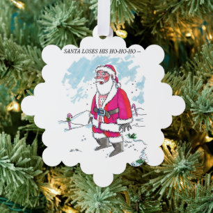 No Ho Ho Ho w text snowflake paper ornament