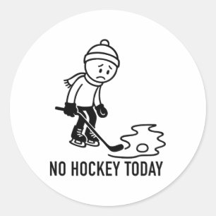 No Hockey Today Funny For An Ice Hockey Player Lov Classic Round Sticker