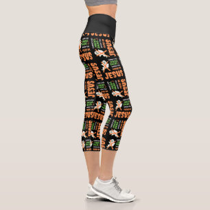 NO HOCUS POCUS Christian Halloween Capri Leggings