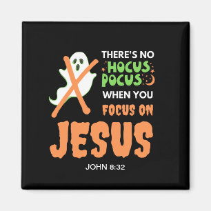 NO HOCUS POCUS Christian Halloween Magnet