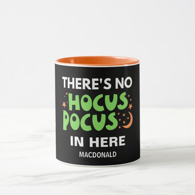 NO HOCUS POCUS Personalised Christian Halloween Mug (Center)