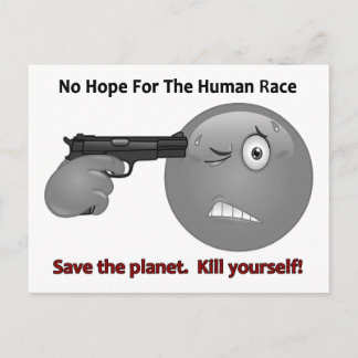 No Hope Emoticon Logo Postcard