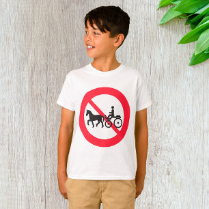 No Horse Drawn Vehicles Sign T-Shirt