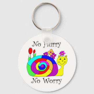 No Hurry, No Worry Slowpoke The Snail Key Ring