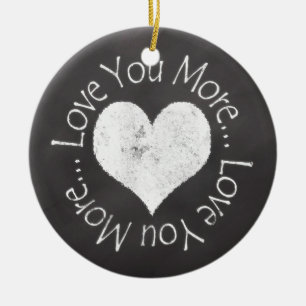 No, I Love You More Ceramic Tree Decoration