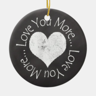 No, I Love You More Ceramic Tree Decoration