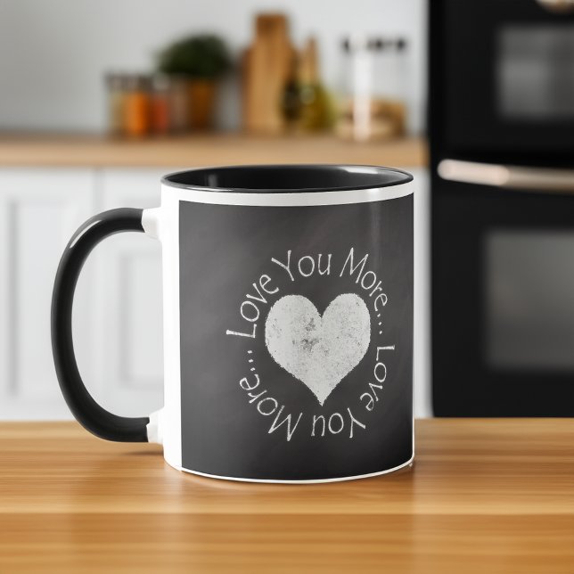 No, I Love You More Mug (love you more valentines day coffee mug)