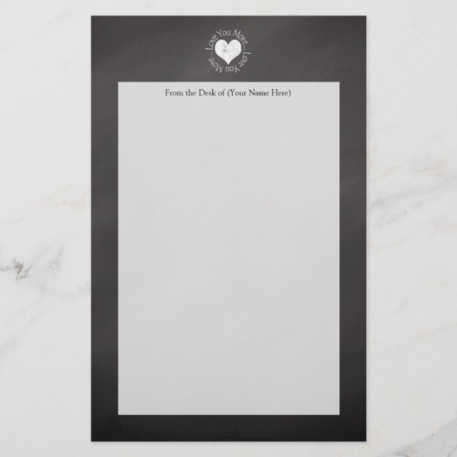 No, I Love You More Stationery (Front)