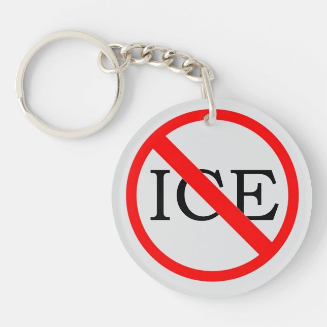 "NO ICE" Keychain (Front)