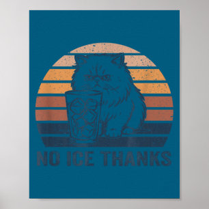 No ice thanks funny cat meme men women poster